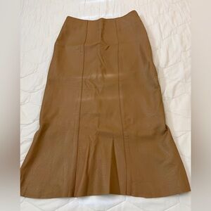 Vintage Tan Leather Skirt